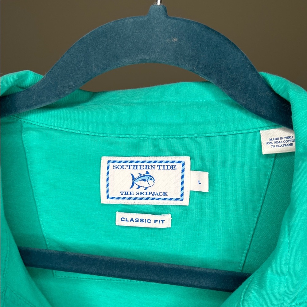 Southern Tide Teal Polo Shirt - Picture 2 of 6